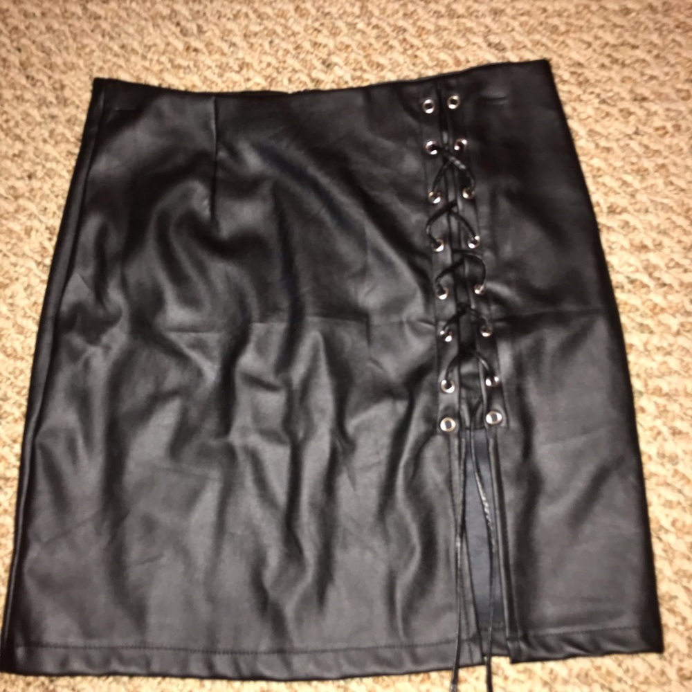 Faux Leather Skirt